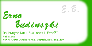 erno budinszki business card